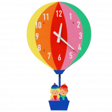 Hot Air Balloon Wooden Clock