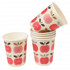 Vintage Apple Paper Cups (set Of 8)