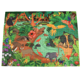 Completed Rainforest puzzle 