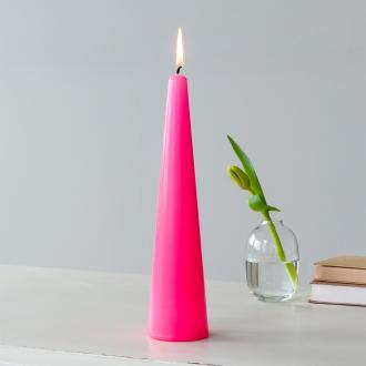 Tall cone candle - Bright Pink