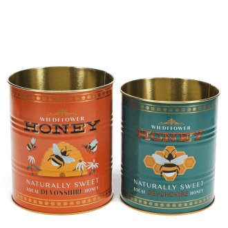 Storage tins (set of 2) - Honey