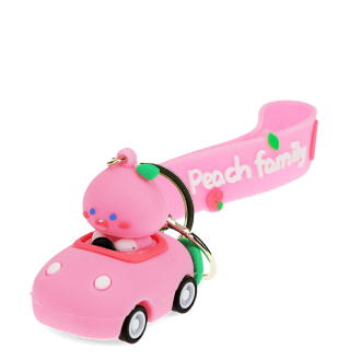 Keyring bag charm - Peach