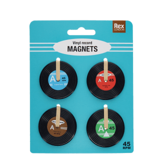 Mini music media magnets (set of 4) - Vinyl record