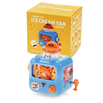Wind-up ice cream van racer - Blue