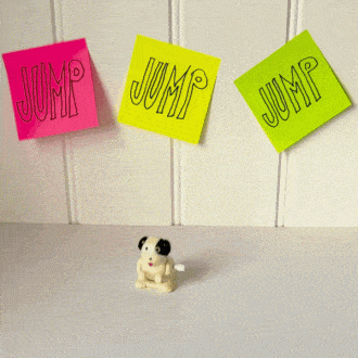  Wind-up jumping animal toy - Dog