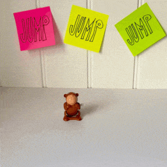 Wind-up jumping animal toy - Monkey