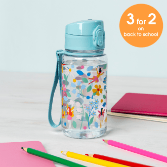 Children's water bottle - Fairies in the Garden (sports cap, 450ml)