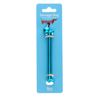 sausage dog stylus ballpoint pen in blue with packaging