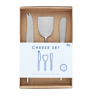 3-piece cheese knife set in box