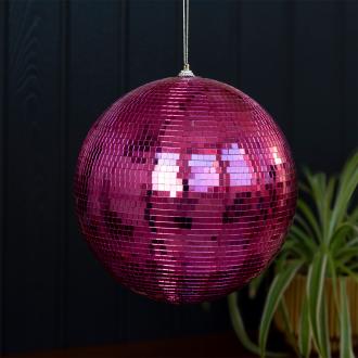 Hanging disco ball (20cm) - Pink