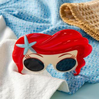 funglasses with red hair frame and starfish