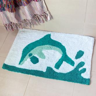 Tufted cotton bath mat - Dolphin