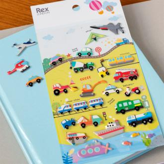 3D puffy stickers - Vehicles