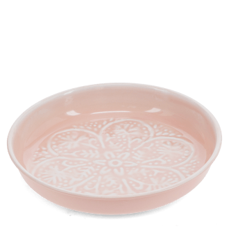 enamel trinket dish in soft pink