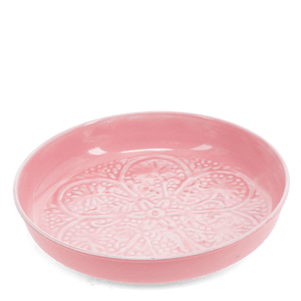 enamel trinket dish in pink