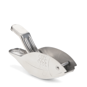 Fish‑shaped stainless steel manual lemon squeezer 
