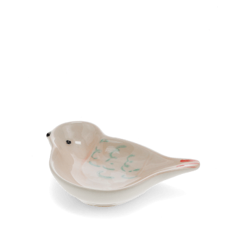 Mini ceramic trinket dish shaped like a bird.