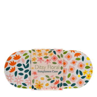 Ditsy floral patterned sunglasses case