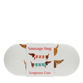Sausage dog patterned sunglasses case 