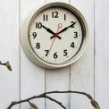 1950s Ivory Metal Wall Clock