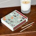 long matches in the box with cats design
