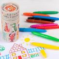 colourful creatures design silky crayons set 12
