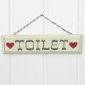 wooden sign Toilet