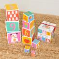 Happy life stacking blocks