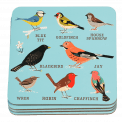 Garden Birds coasters (set of 4) stacked