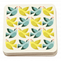 Love Birds coasters (set of 4) stacked