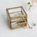 Two drawer brass box