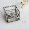 Two drawer brass box in silver