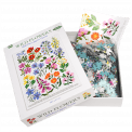 Wild Flowers puzzle pieces and guide sheet in box