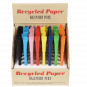 Recycled paper pen assorted colours