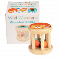 Wild Wonders wooden babies' rattle with box