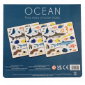 Ocean stickers back of packaging with information
