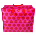 Red on pink Spotlight jumbo storage bag