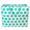 Turquoise on cream Spotlight jumbo storage bag