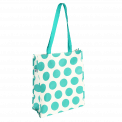 Turquoise on cream Spotlight shopping bag