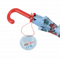 Road Trip children's umbrella swing tag with information