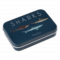 Sharks plasters metal tin in dark blue