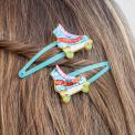 Roller Skate Glitter Hair Clips (set Of 2)