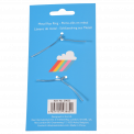 Cloud burst keyring back of packaging