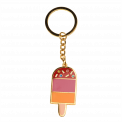 Gold coloured keyring with ice lolly charm