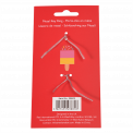 Ice lolly keyring back of packaging
