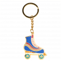 Gold coloured keyring with roller skate charm