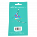 Roller skate keyring back of packaging