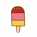 Pin badge in shape of ice lolly