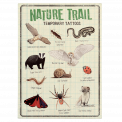 Nature Trail temporary tattoos card sleeve packaging front