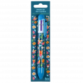 Six colour ballpoint pen with fairies among flowers print in packaging